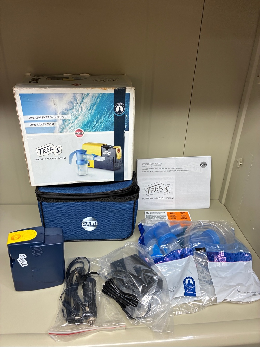 PARI Trek S Portable Compressor System Complete Travel Kit
